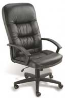 B7301 Boss High-Back Executive Chair (Black LeatherPlus)