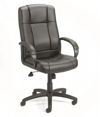 B7901 Boss High-Back Executive Chair with Padded Armrests (Black CaressoftPlus)