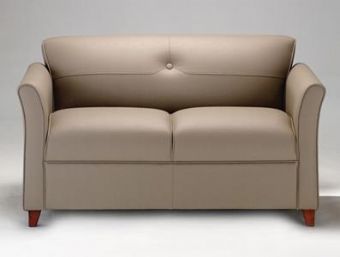 512  Flair Collection Leather Loveseat (Tan)
