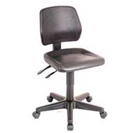 235 Industrial Series Mid-Back Articulating Task Chair (Black Urethane)