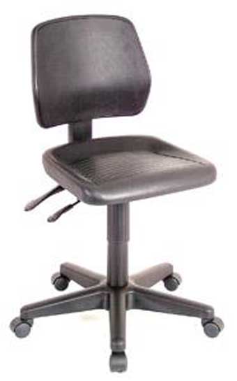 235 Industrial Series Mid-Back Articulating Task Chair (Black Urethane)