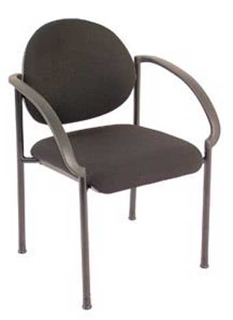 2804G Regal Stacking Guest Chair with Arms (Black)