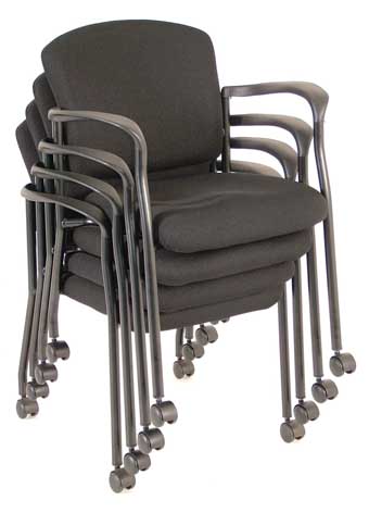 2904 Sleek Stack Series with Casters (Black)