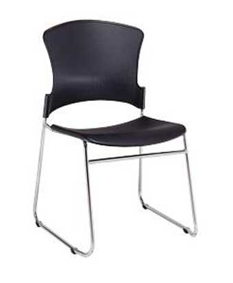 3050 Agenda Stack Series Chair (Black/Chrome Frame)