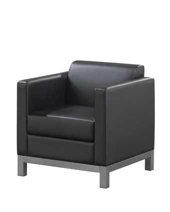 Compose Collection Leather Club Chair (Black)