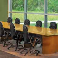 Napoli Series 8ft Rectangular Conference Table (Golden Cherry)