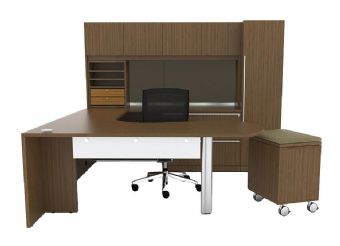 Verde Collection U-Shape Executive Workstation (Latte)