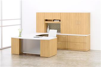 SPX Collection U-Shape Desk (Rift Cut Oak)