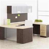 SPX Collection U-Shape Desk (Black Forest Walnut)