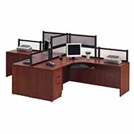 Borders Double Unit Workstation (Cherry)