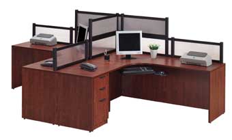 Borders Double Unit Workstation (Cherry)