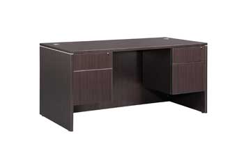 Double Pedestal Desk (Espresso)