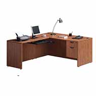 Classic Laminate Series Managerial L-Shape Desk (Honey)