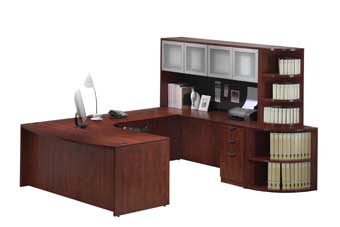 Elite Series U-Shape Workstation (Cherry)