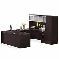 Elite Collection U-Shape Workstation (Espresso)