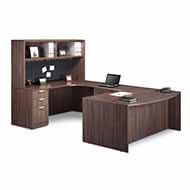 Elite Series U-Shape Workstation (Modern Walnut)
