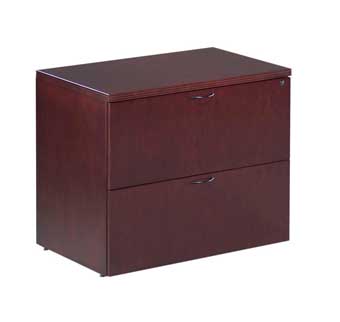 Wood Series 2-Drawer Lateral File (Mahogany)