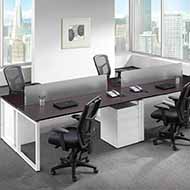 Elements 4-Station with Pedestals (Espresso & White)