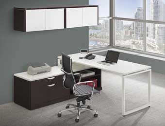 Elements L-Station (Espresso & White)