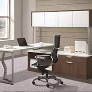Elements L-Station (Modern Walnut & White)