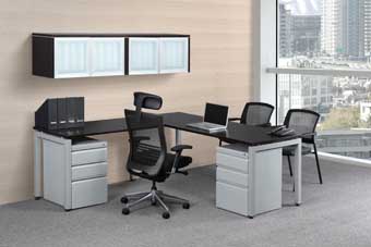 Elements L-Station with U-Shape Legs (Espresso)