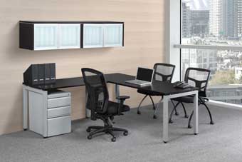 Elements L-Station with U-Shape Legs (Espresso)