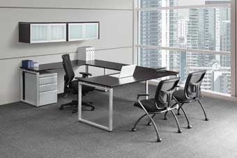 Elements U-Station with Loop Leg (Espresso)