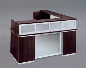Pimlico Collection L-Shape Reception Desk (Mocha)