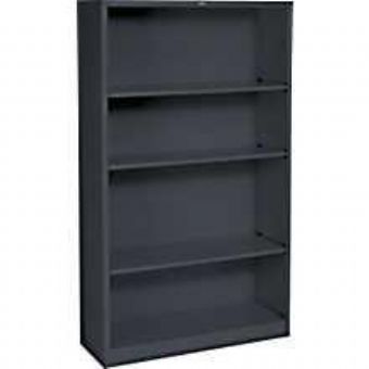 5' Metal bookcase (Charcoal)