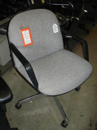 HON Police Chair 4 Star Base With Arms (Grey Fabric)