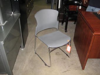 3050 Plastic Stack Chair (Charcoal) 