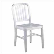 Aluminum Cafe Side Chair with Slat Back