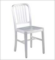 Aluminum Cafe Side Chair with Slat Back