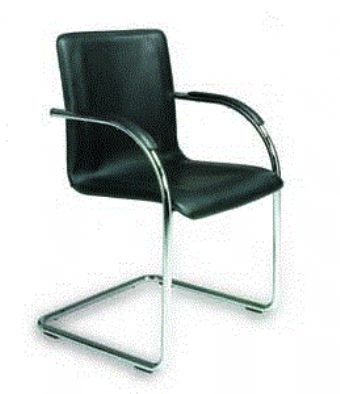 B9530 Black and Chrome Sled Base Chair 