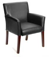 B619 Box Guest Chair (Black/Mahogany) 