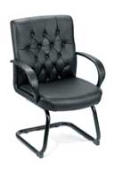 Boss B8509 Traditional Style Guest Chair (Black/Black)