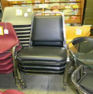 Black Vinyl Banquet Chair