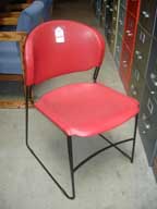 Plastic Sled Base Stack Chair (Red)