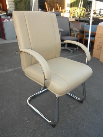 Boss Aaria Collection Elektra Guest Chair (Tan Leather)