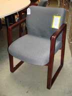 HON 403 Guest Chair (Grey Fabric/Mahogany Wood)