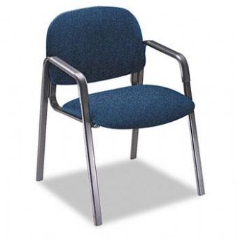 HON 4003 4-Leg Guest Chair (Blue Fabric/Black Frame)