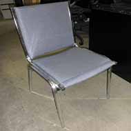 KFI Seating Stack Chair in Denim and Chrome