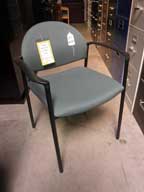 Kimball Stack Chair (Grey Fabric/Black Frame)