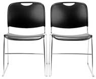 4800  United Ganged Chair (Black/Chrome Frame)