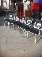 Vintage Slat Back Chairs (Black)