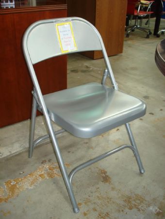 Virco 6 Metal Folding Chair (Silver)