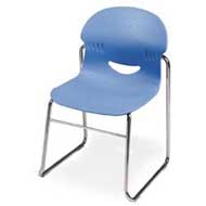 Virco IQ Sled Base Chair (Navy Blue)