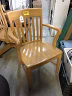 Wooden 4-Leg Side Chair with Arms