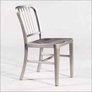 Aluminum Cafe Side Chair with Slat Back