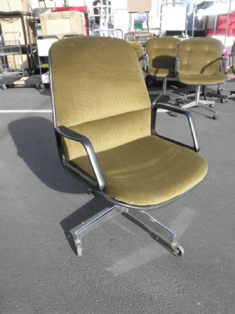 Shell High Back Chair (Olive Green)
